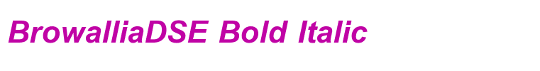 BrowalliaDSE Bold Italic
